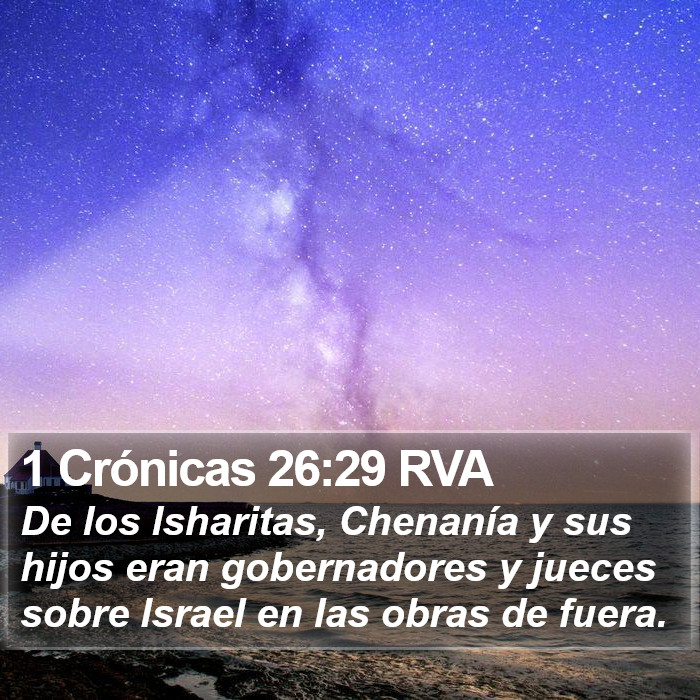 1 Crónicas 26:29 RVA Bible Study