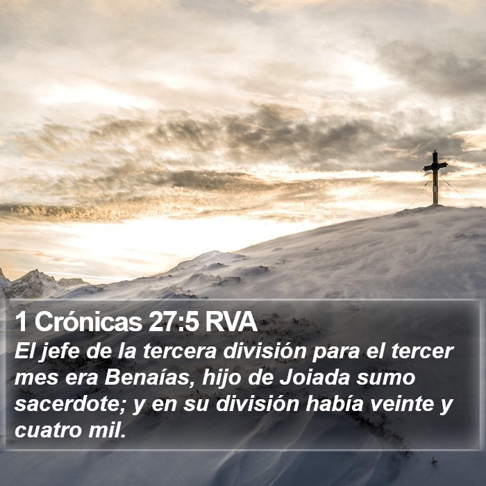 1 Crónicas 27:5 RVA Bible Study