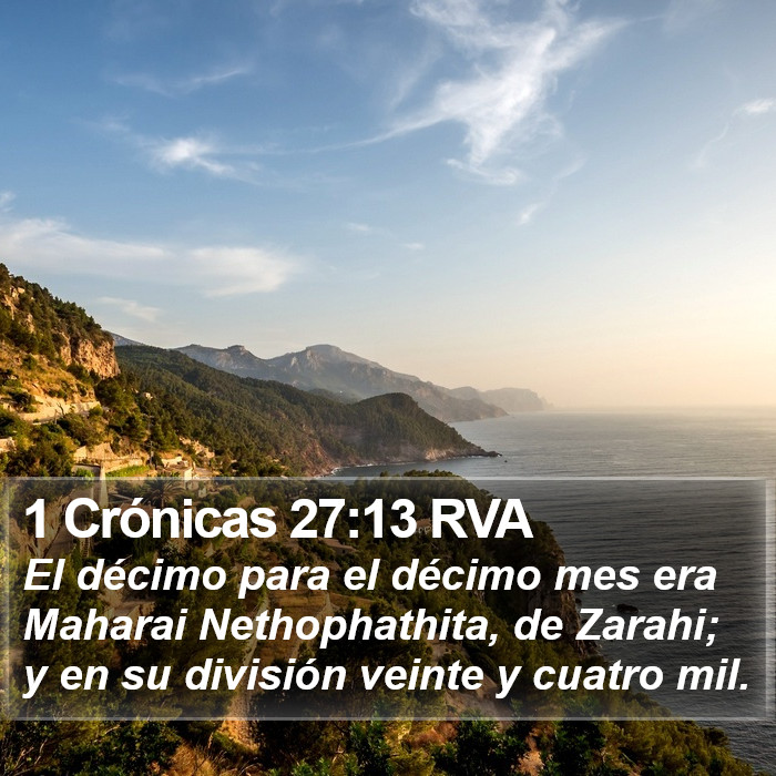 1 Crónicas 27:13 RVA Bible Study