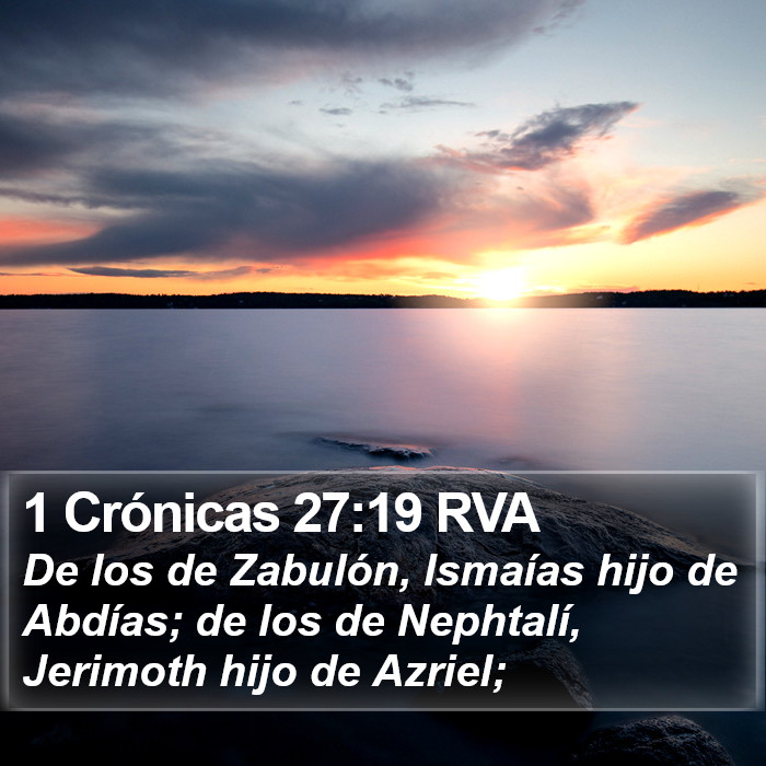 1 Crónicas 27:19 RVA Bible Study