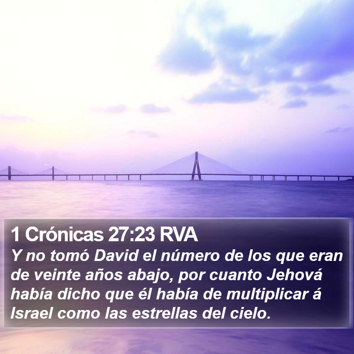 1 Crónicas 27:23 RVA Bible Study