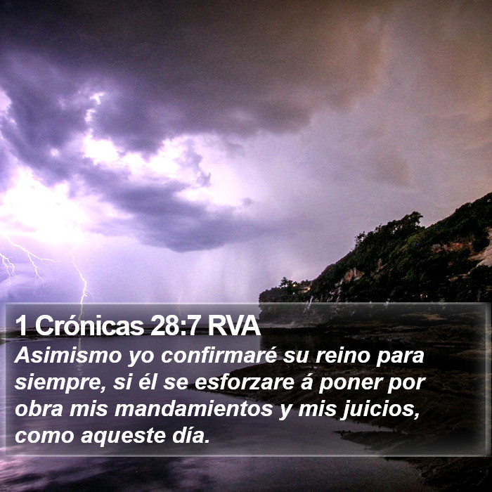 1 Crónicas 28:7 RVA Bible Study