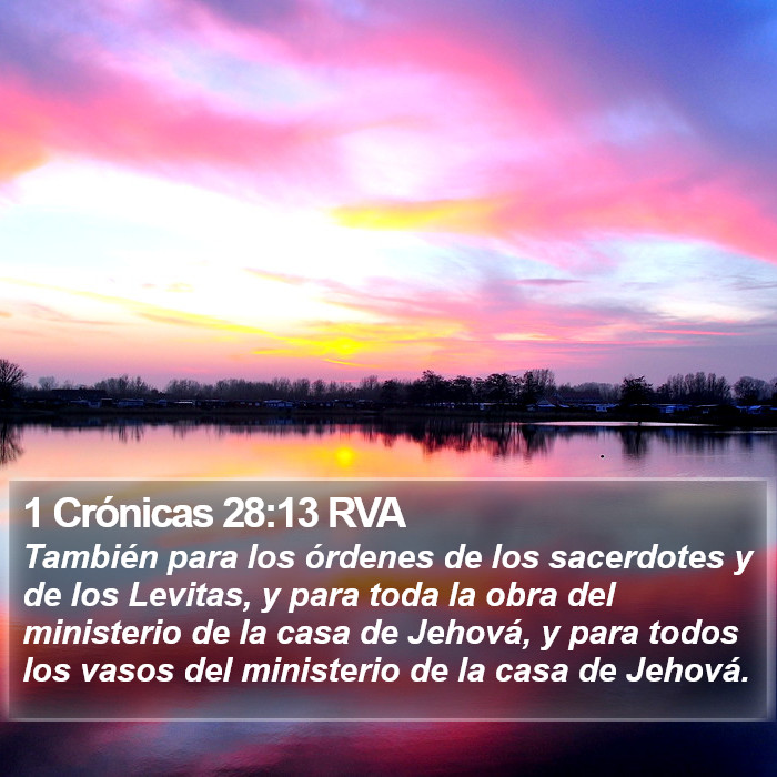 1 Crónicas 28:13 RVA Bible Study