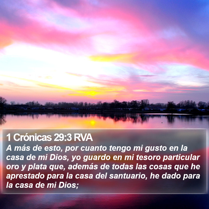 1 Crónicas 29:3 RVA Bible Study