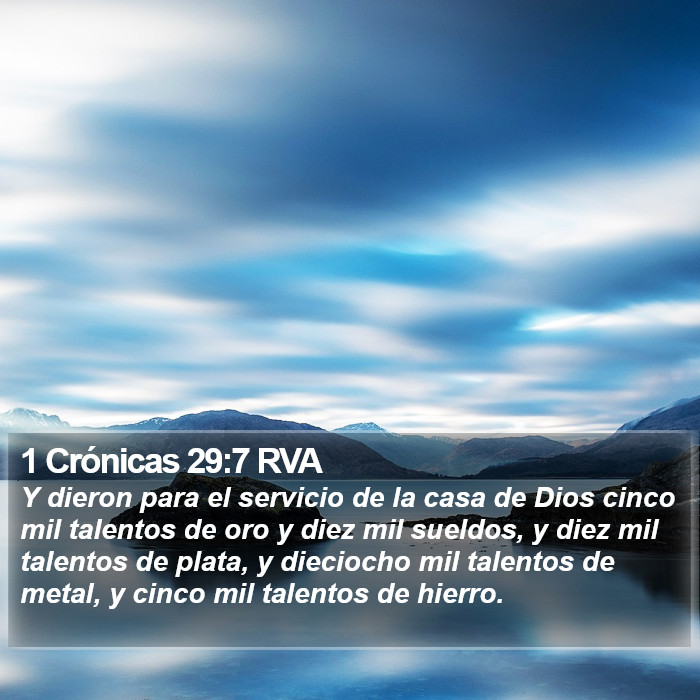 1 Crónicas 29:7 RVA Bible Study