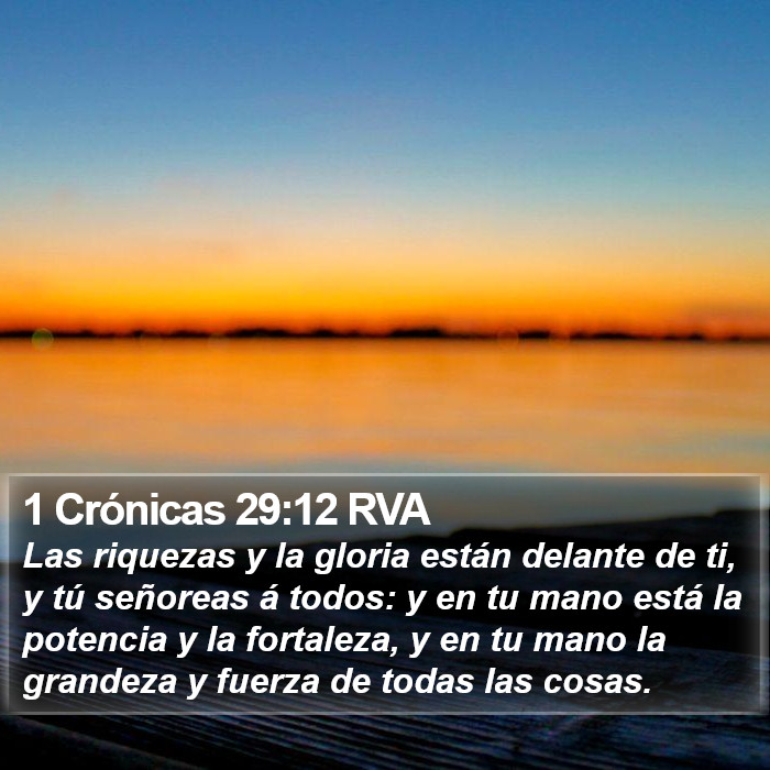 1 Crónicas 29:12 RVA Bible Study