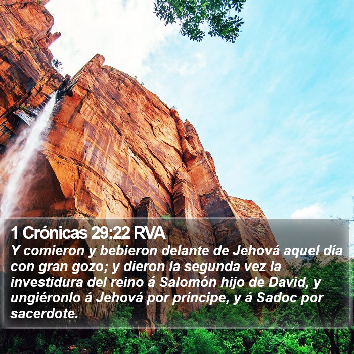 1 Crónicas 29:22 RVA Bible Study