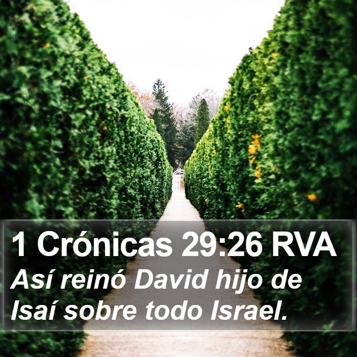 1 Crónicas 29:26 RVA Bible Study