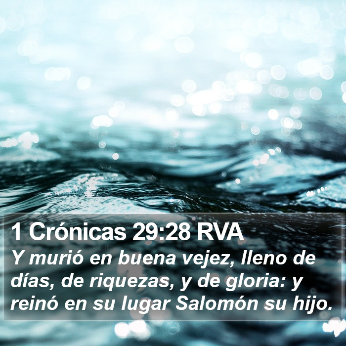 1 Crónicas 29:28 RVA Bible Study