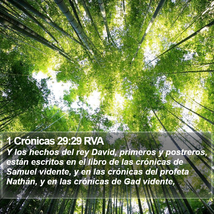 1 Crónicas 29:29 RVA Bible Study