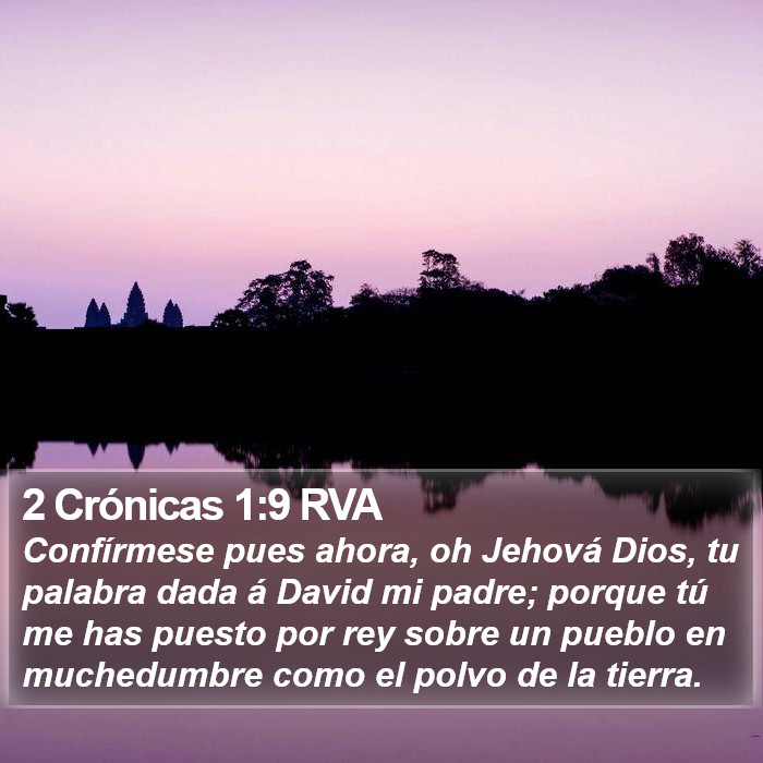 2 Crónicas 1:9 RVA Bible Study