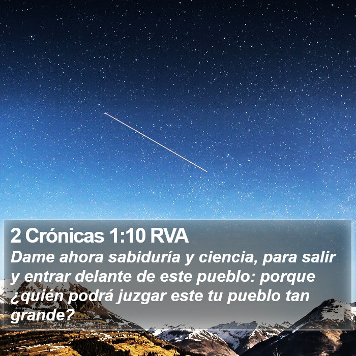 2 Crónicas 1:10 RVA Bible Study