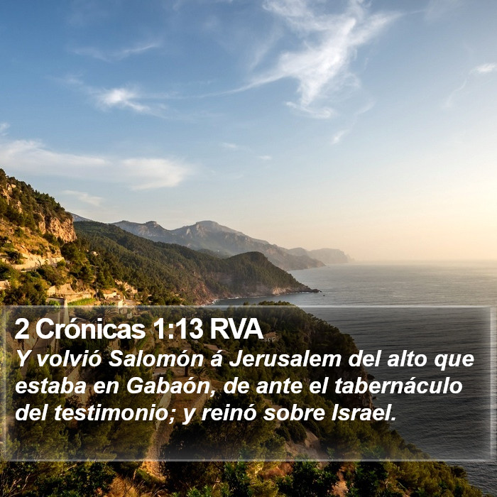 2 Crónicas 1:13 RVA Bible Study