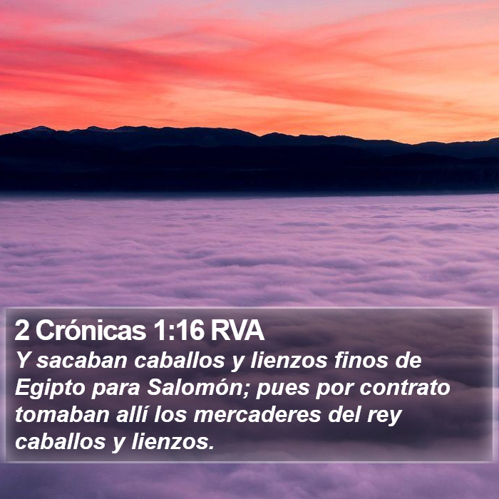 2 Crónicas 1:16 RVA Bible Study