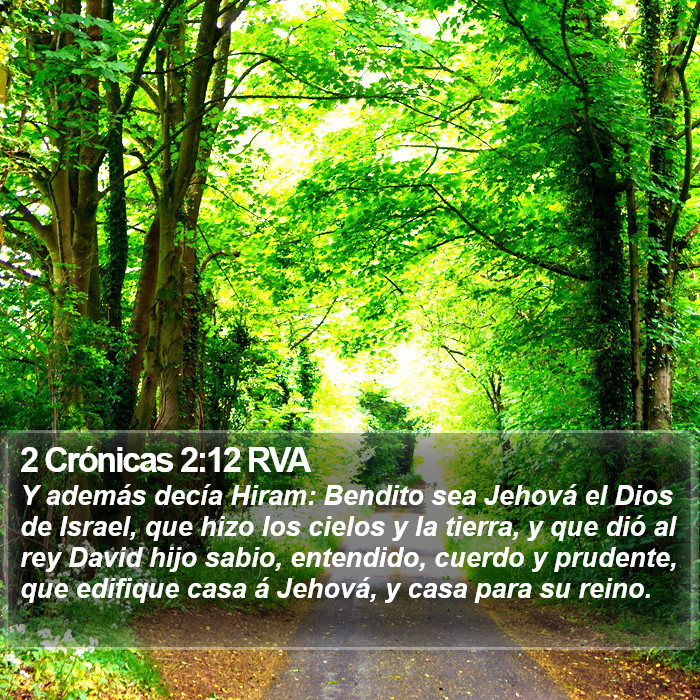 2 Crónicas 2:12 RVA Bible Study