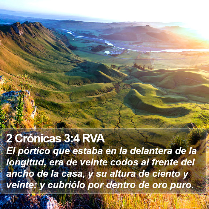 2 Crónicas 3:4 RVA Bible Study