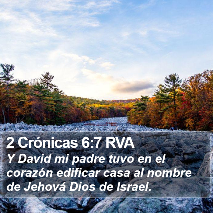 2 Crónicas 6:7 RVA Bible Study