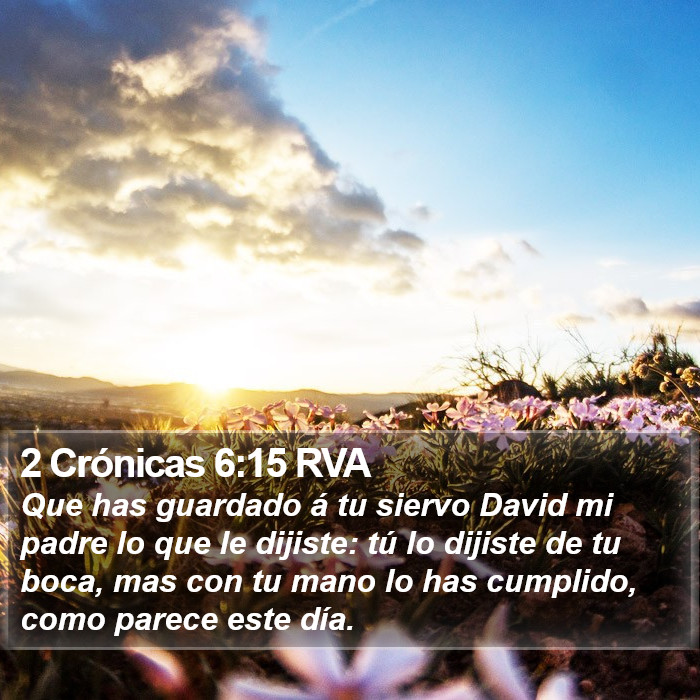 2 Crónicas 6:15 RVA Bible Study