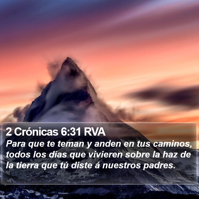 2 Crónicas 6:31 RVA Bible Study