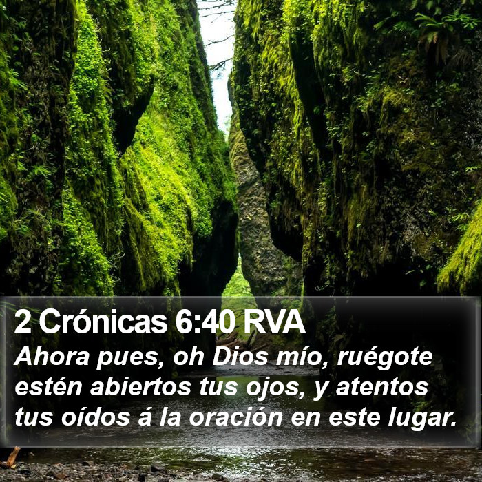 2 Crónicas 6:40 RVA Bible Study