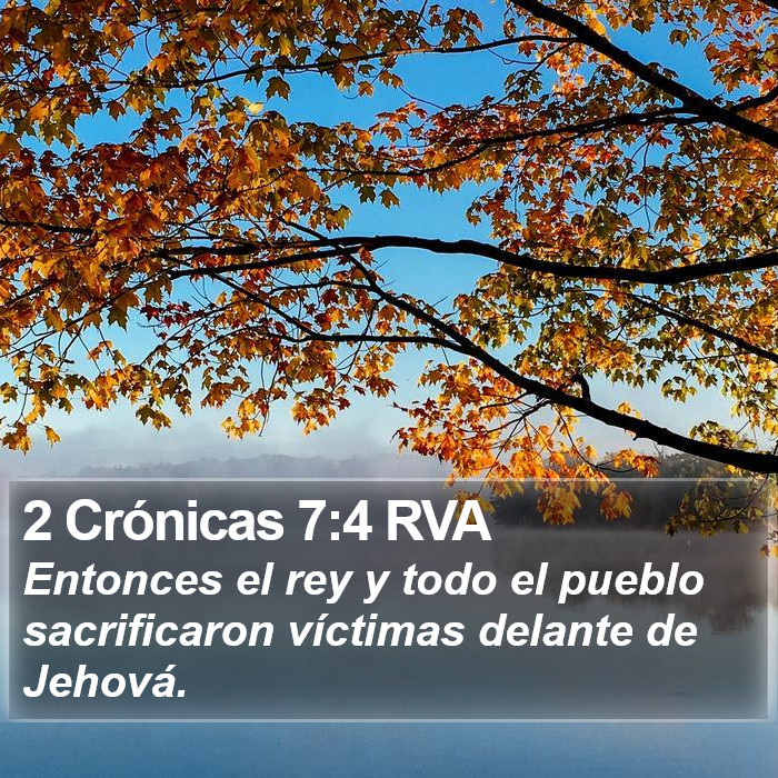 2 Crónicas 7:4 RVA Bible Study