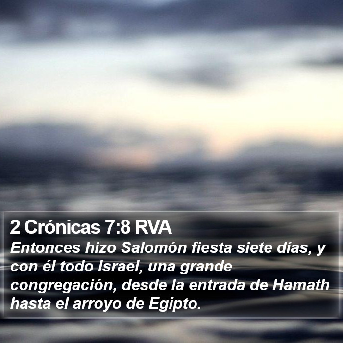 2 Crónicas 7:8 RVA Bible Study