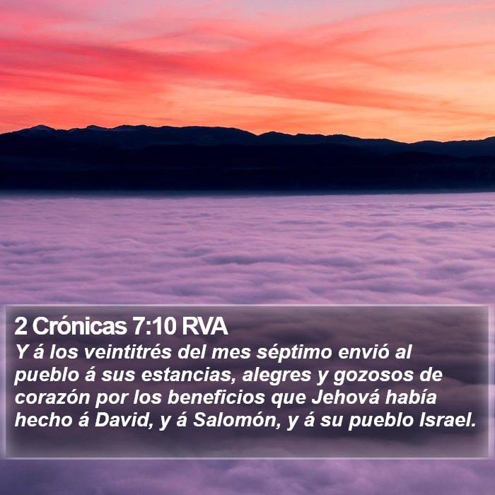 2 Crónicas 7:10 RVA Bible Study