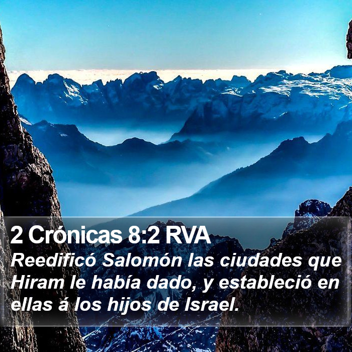 2 Crónicas 8:2 RVA Bible Study