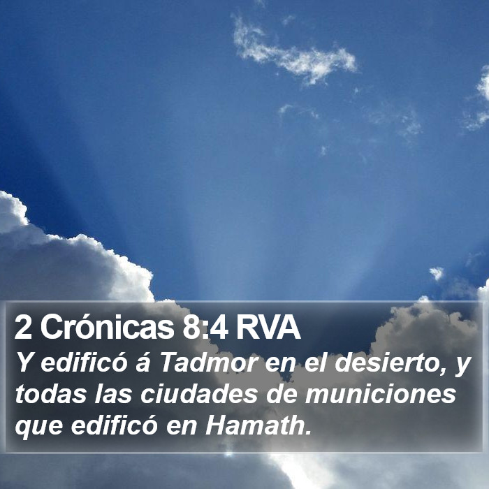 2 Crónicas 8:4 RVA Bible Study