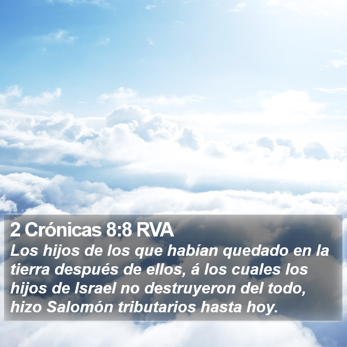 2 Crónicas 8:8 RVA Bible Study