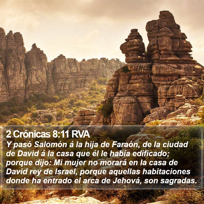 2 Crónicas 8:11 RVA Bible Study