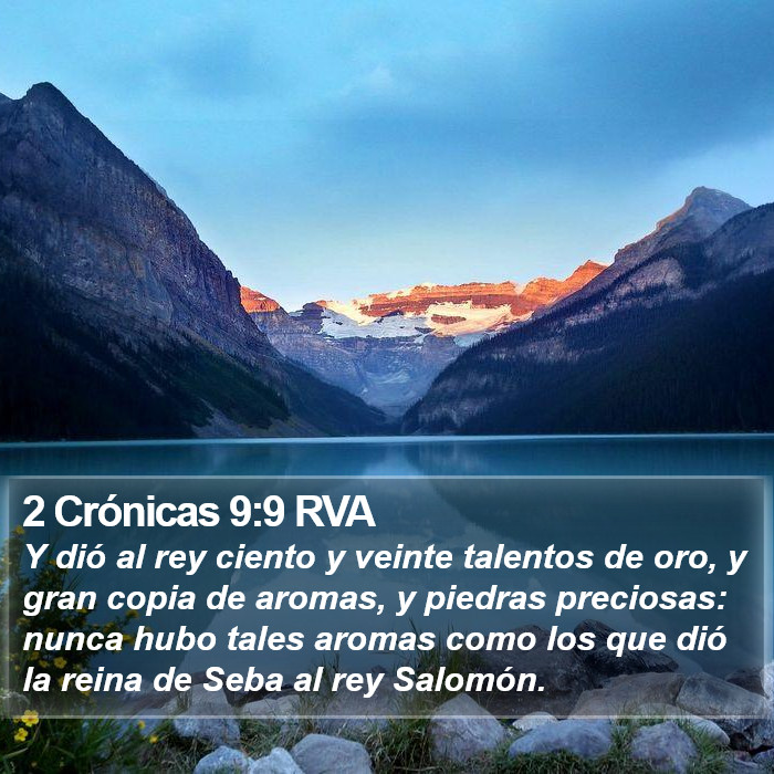 2 Crónicas 9:9 RVA Bible Study