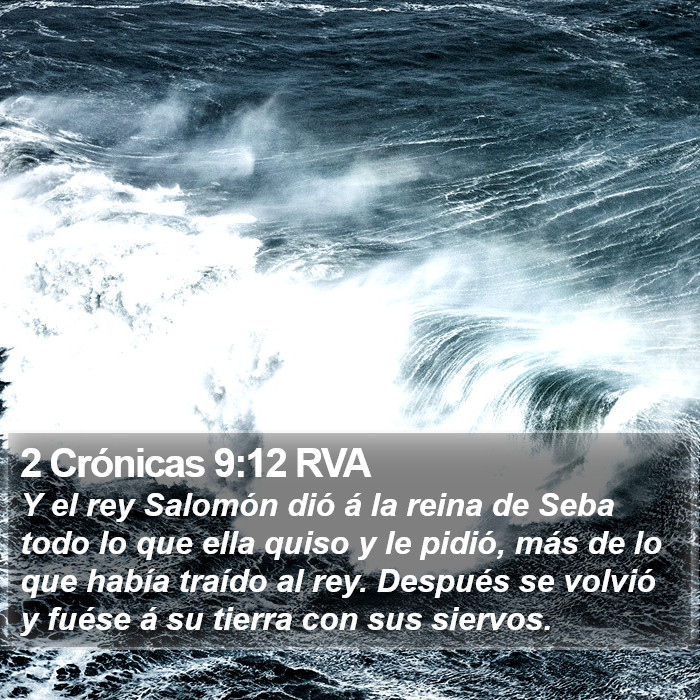 2 Crónicas 9:12 RVA Bible Study