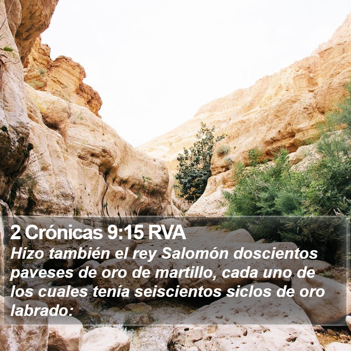 2 Crónicas 9:15 RVA Bible Study