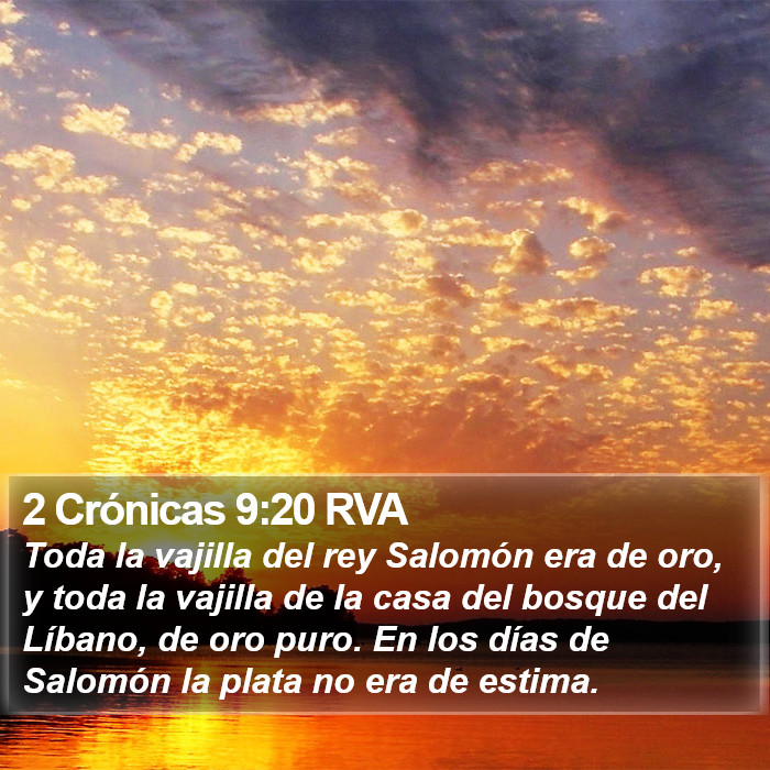 2 Crónicas 9:20 RVA Bible Study