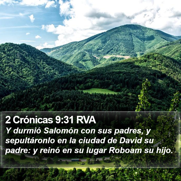 2 Crónicas 9:31 RVA Bible Study