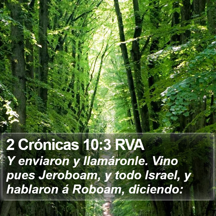 2 Crónicas 10:3 RVA Bible Study