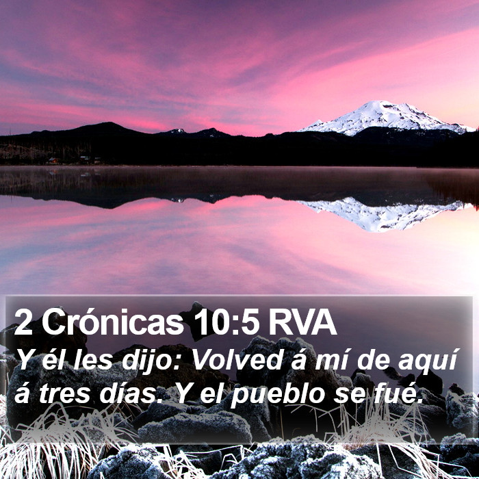 2 Crónicas 10:5 RVA Bible Study