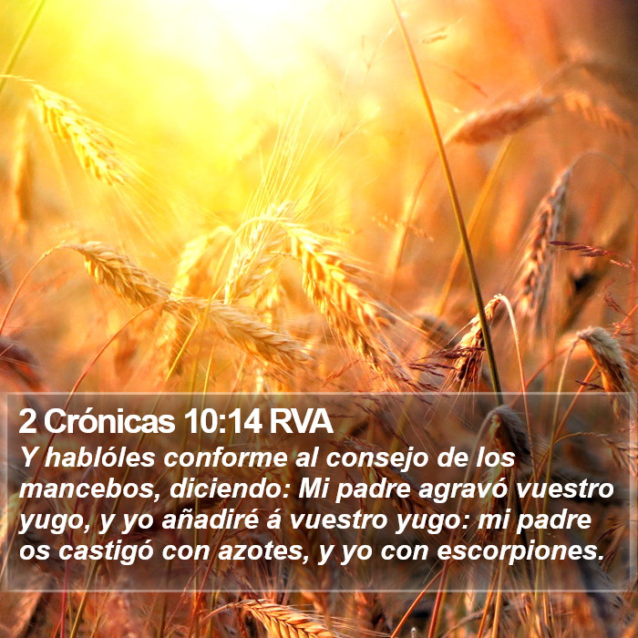 2 Crónicas 10:14 RVA Bible Study