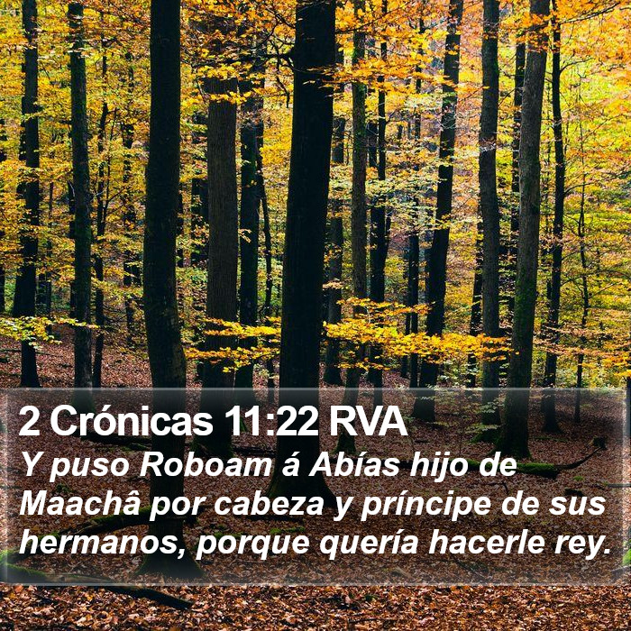 2 Crónicas 11:22 RVA Bible Study