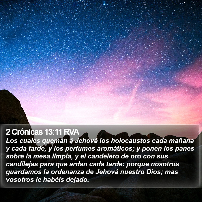 2 Crónicas 13:11 RVA Bible Study