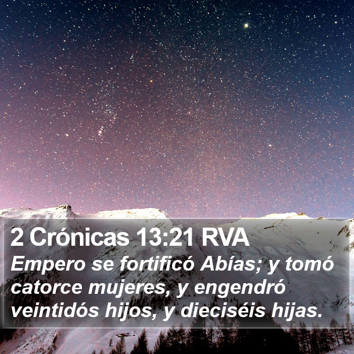 2 Crónicas 13:21 RVA Bible Study