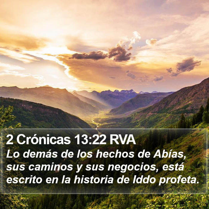 2 Crónicas 13:22 RVA Bible Study