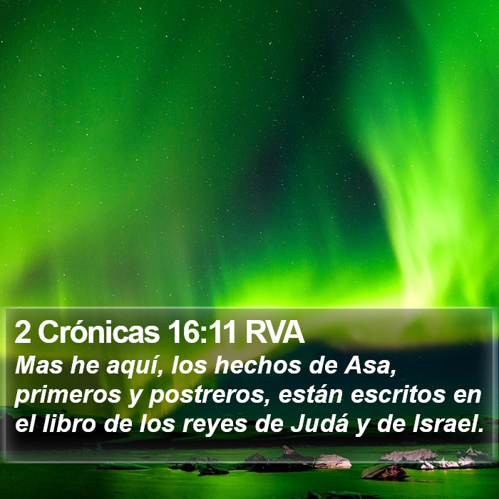 2 Crónicas 16:11 RVA Bible Study