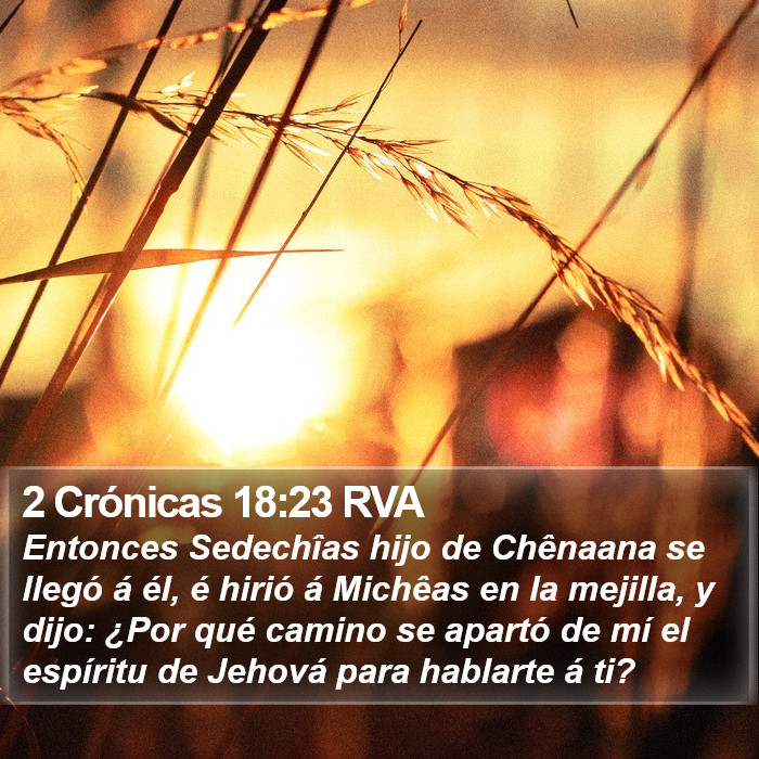 2 Crónicas 18:23 RVA Bible Study