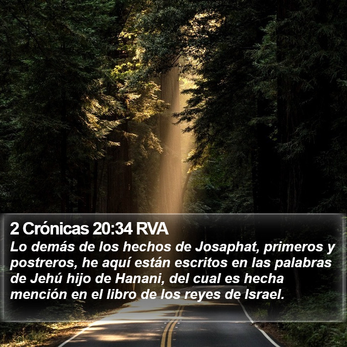 2 Crónicas 20:34 RVA Bible Study