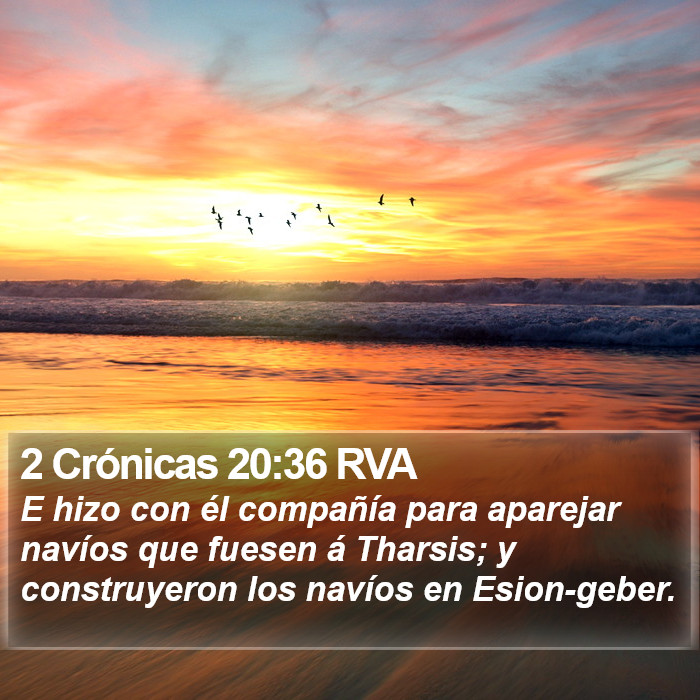 2 Crónicas 20:36 RVA Bible Study