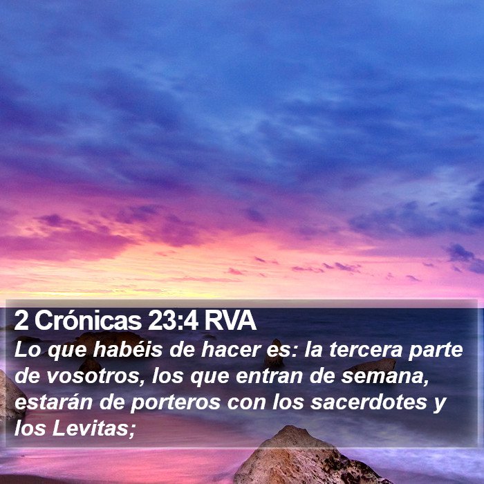 2 Crónicas 23:4 RVA Bible Study