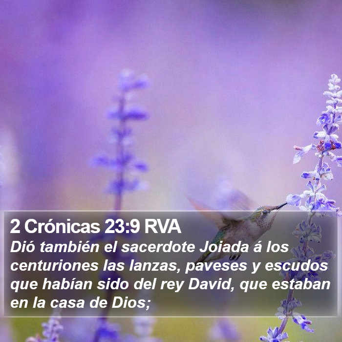 2 Crónicas 23:9 RVA Bible Study