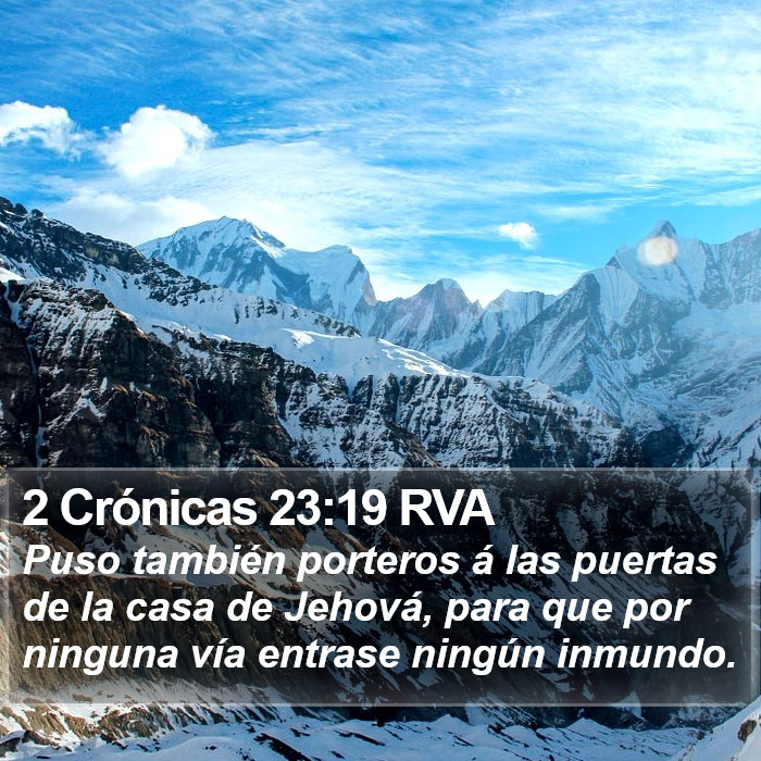 2 Crónicas 23:19 RVA Bible Study